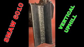 SMAW 6010 uphill  6010 welding vertical [upl. by Ahsehyt]