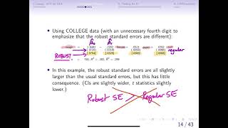 82 Heteroskedasticity Robust inference after OLS [upl. by Nerdna]