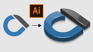 How to Create 3D Glossy Logo in Adobe Illustrator  Easy Tutorial [upl. by Bocaj536]