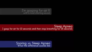 Snoring vs Sleep Apnea  What the difference sounds like [upl. by Bibi]