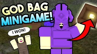 GOD BAG CHEST MINIGAME  ROBLOX Booga Booga [upl. by Ylime414]