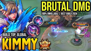 KIMMY BEST BUILD 2024  BUILD TOP GLOBAL KIMMY GAMEPLAY  MOBILE LEGENDS✓ [upl. by Jehu]