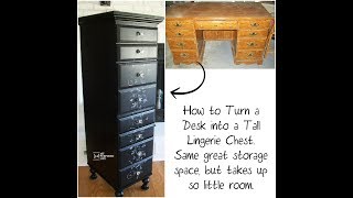 My Repurposed Life how to make a tall chest from an old desk [upl. by Riba]