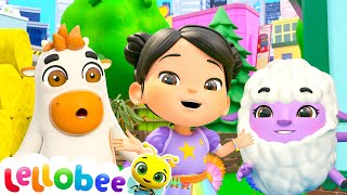 All The Animals In The Farm  🍯 Lellobee City Farm  Preschool Playhouse [upl. by Annyl788]