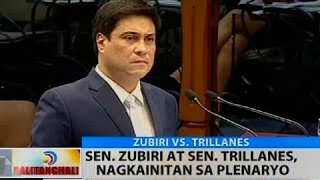 BT Sen Zubiri at Sen Trillanes nagkainitan sa plenaryo [upl. by Lahsiv525]