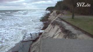 Sturmflut an der Ostseeküste  Schwere Schäden auf Usedom [upl. by Giamo833]