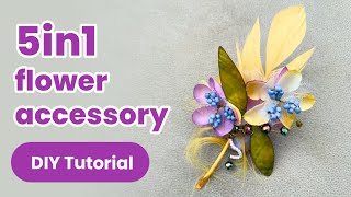 DIY Flower Brooch Tutorial Jewellery Making for Beginners [upl. by Cyprio]