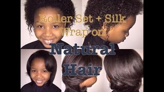 Roller Set  Silk Wrap on Natural Hair  HairampBeauty with Tayler [upl. by Nemzaj840]