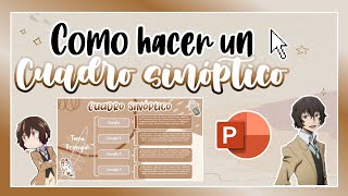 CÓMO HACER CUADROS SINÓPTICOS BONITOS en PowerPoint 🌼 [upl. by Eaves]