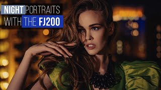 Night Portrait Photography with the Westcott FJ200 [upl. by Llerrah]