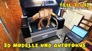 Monport 60W CO2 Laser  Autofokus und 3D Modelle  Teil 712 [upl. by Patrizio73]