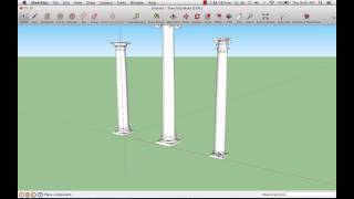 SketchUp Assignment 4 Doric Ionic amp Corinthian Columns [upl. by Judsen]