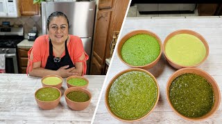 4 TIPOS DE SALSAS VERDES [upl. by Zetnom544]