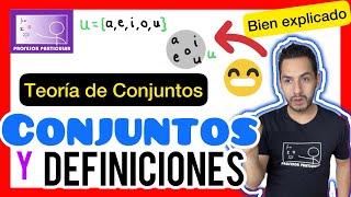 ✅​Teoría de CONJUNTOS y Definiciones 𝙀𝙭𝙘𝙚𝙡𝙚𝙣𝙩𝙚 𝙚𝙭𝙥𝙡𝙞𝙘𝙖𝙘𝙞ó𝙣 𝙚𝙣 6 𝙢𝙞𝙣𝙪𝙩𝙤𝙨 😎​🫵​💯​ Conjuntos [upl. by Nadroj]