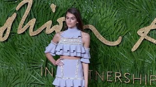 Kaia Gerber FKA Twigs and more on the red carpet for the The Fashion Awards 2017 in London [upl. by Smiley90]