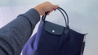 Unboxing  LONGCHAMP Medium Le Pliage Neo Nylon Tote Bag [upl. by Amaj]