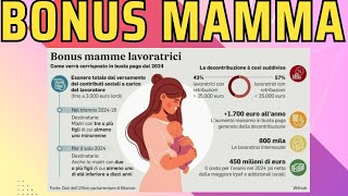 SBLOCCATO IL BONUS MAMME 2024 INPS bonus inps [upl. by Atener851]