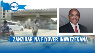 WANANCHI WAFURAHIA FLYOVER ZANZIBAR WASHANGAA GARI KUPITA JUU NA CHINI [upl. by Ahsinroc560]