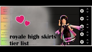 ROYALE HIGH SKIRTS TIER LIST   Royalekitty gamer [upl. by Marthe747]