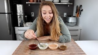 5 EASY VEGAN amp OIL FREE SALAD DRESSINGS MY TINY KITCHEN [upl. by Newby]