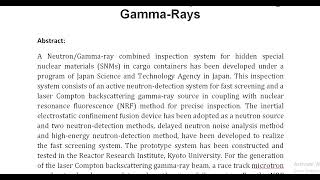 Nondestructive Inspection System for Special Nuclear Material Using Inertial Electrostatic Confineme [upl. by Eamon]