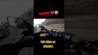 Crashed 💔😭 TVS RTR Apache 200 crashed on highway  Biker Lifestyle shorts [upl. by Maro576]