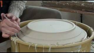 48 Trimming a Large Porcelain Platter with HsinChuen Lin [upl. by Remo]