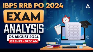 IBPS RRB PO Exam Analysis 2024  RRB PO 1st Shift Analysis  Asked Questions amp Expected Cut Off [upl. by Eillil]