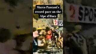 Marco Pantani EPIC 1997 record on the Alpe dHuez  Tour de France 1997 shorts [upl. by Lochner]