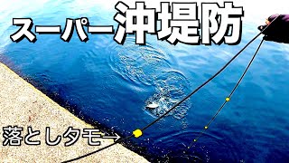 超絶沖に浮かぶスーパー堤防での釣りが凄い！ [upl. by Nykal]