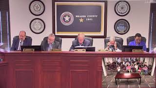 Brazos County Commissioners Court 8062024 [upl. by Yvon132]