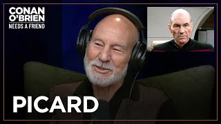 Sir Patrick Stewarts Shakespearean Approach To JeanLuc Picard  Conan OBrien Needs A Friend [upl. by Okia]