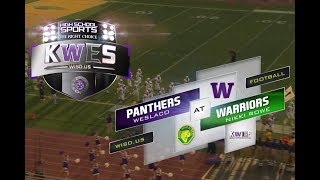 Football Weslaco Panthers vs Nikki Rowe Warriors August 30 2018 [upl. by Denman53]