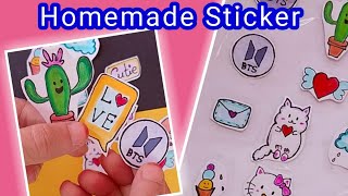 Homemade Stickers 😱 How to make Stickers at home  Diy Stickers  Sticker making  stickers diy [upl. by Eiralc]