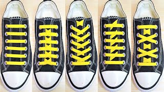 5 Ways to tie your shoelaces How to tie shoelaces shoes lace styles shoelace shorts viral [upl. by Humpage678]