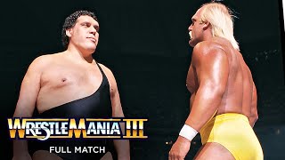 FULL MATCH  Hulk Hogan vs Andre the Giant  WWE Championship Match WrestleMania III [upl. by Bradleigh]