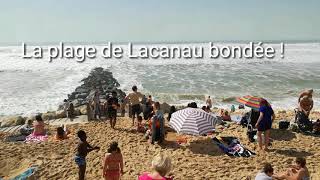 La foule sur la plage centrale de Lacanau [upl. by Neemsay43]