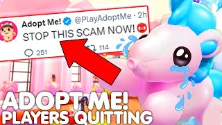 😡ADOPT ME PLAYERS QUITTING BECAUSE OF THIS NEW SCAM🤦‍♂️🔥 BEWARE ROBLOX [upl. by Marijo633]