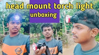 head mount torch light unboxing torchlight headlight [upl. by Aleciram]