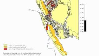 Tectonic Reconstruction of SW North America 2005 [upl. by Airres372]