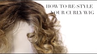 How to ReStyle Your Curly Wig  Hair Tutorial [upl. by Derraj]