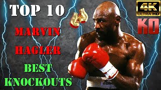 TOP 10 Marvin Hagler BEST KNOCKOUTS  RIP TRIBUTE  4K Ultra HD [upl. by Iah]