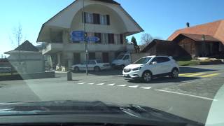 Driving in Switzerland from Jegenstorf to Münsingen via Krauchthal [upl. by Erb]