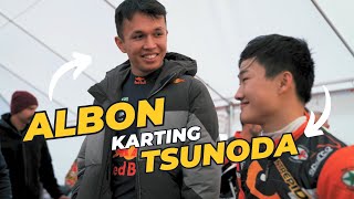 Tsunoda and Albon KARTING day in Italy [upl. by Orianna]