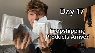 Dropshipping Products Arrived  Day 17 of making 100k ad a 16year old [upl. by Terryn]