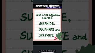 What is the difference between sulphidesulphate ampsulphitedubai chemistry iitjee neet anions [upl. by Terraj425]