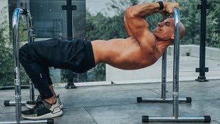 Full Body HOME WORKOUT with Parallettes  Frank Medrano [upl. by Nirtiak]