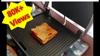 Borosil Super Jumbo Grill Maker Demo  Grilled Sandwich [upl. by Etteiluj]