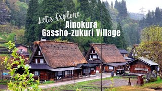 Japanese Old Village  Ainokura Gasshozukuri Village in Toyama Prefecture japan [upl. by Nodababus]