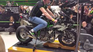 Dyno sessie Kawasaki H2R  motorbeurs 28022015 [upl. by Aitselec]